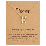 Collana con segni zodiacali Gioielli in lega placcata a catena corta, Aries Golden, Cancer Golden, Libra Golden, Virgo Golden, Leo Golden, Aquarius Golden, Pisces Golden, Taurus Golden, Capricorn Golden, Sagittarius Golden, Scorpio Golden, Gemini Golde...
