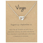 Collana con segni zodiacali Gioielli in lega placcata a catena corta, Aries Golden, Cancer Golden, Libra Golden, Virgo Golden, Leo Golden, Aquarius Golden, Pisces Golden, Taurus Golden, Capricorn Golden, Sagittarius Golden, Scorpio Golden, Gemini Golde...
