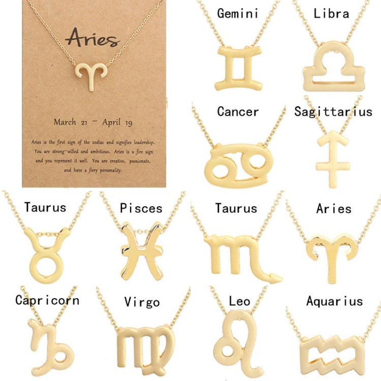 Collana con segni zodiacali Gioielli in lega placcata a catena corta, Aries Golden, Cancer Golden, Libra Golden, Virgo Golden, Leo Golden, Aquarius Golden, Pisces Golden, Taurus Golden, Capricorn Golden, Sagittarius Golden, Scorpio Golden, Gemini Golde...