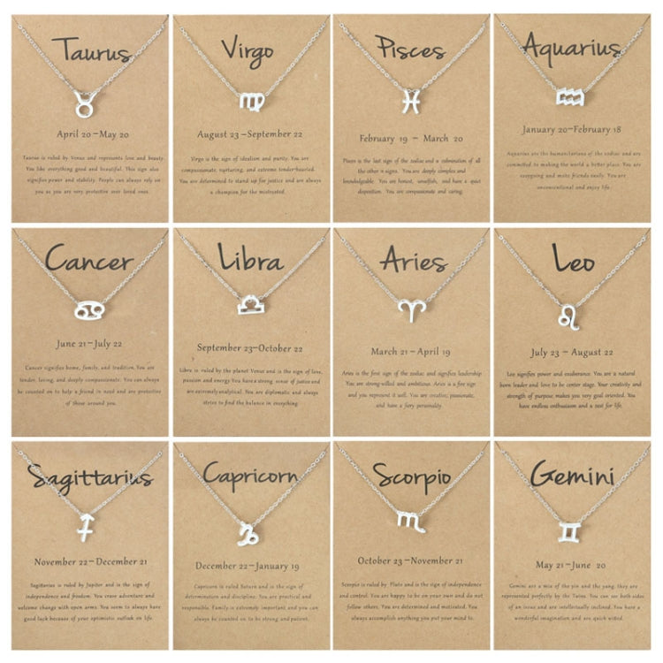 Collana con segni zodiacali Gioielli in lega placcata a catena corta, Aries Golden, Cancer Golden, Libra Golden, Virgo Golden, Leo Golden, Aquarius Golden, Pisces Golden, Taurus Golden, Capricorn Golden, Sagittarius Golden, Scorpio Golden, Gemini Golde...