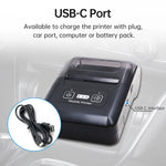 Stampante termica Bluetooth portatile 58 mm con ricarica USB