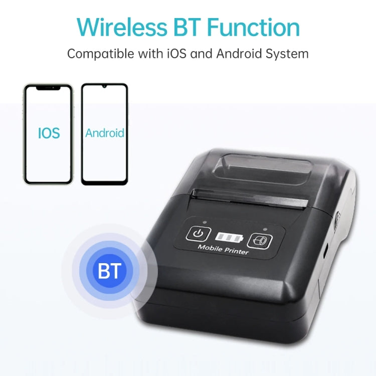Stampante termica Bluetooth portatile 58 mm con ricarica USB