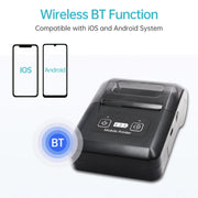 Stampante termica Bluetooth per telefono domestico con ricarica USB portatile da 58 mm, US Plug, EU Plug, UK Plug