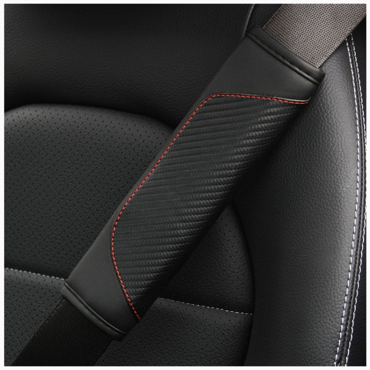 Copri cintura di sicurezza per auto Protezione per spalla del sedile automatico in pelle in fibra di carbonio, Black, Red, Wine Red, Crown Black, Crown Red, Crown Wine Red