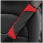 Copri cintura di sicurezza per auto Protezione per spalla del sedile automatico in pelle in fibra di carbonio, Black, Red, Wine Red, Crown Black, Crown Red, Crown Wine Red