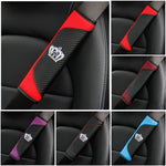 Copri cintura di sicurezza per auto Protezione per spalla del sedile automatico in pelle in fibra di carbonio, Black, Red, Wine Red, Crown Black, Crown Red, Crown Wine Red