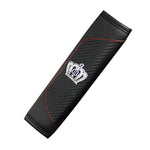 Copri cintura di sicurezza per auto Protezione per spalla del sedile automatico in pelle in fibra di carbonio, Black, Red, Wine Red, Crown Black, Crown Red, Crown Wine Red