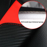 Copri cintura di sicurezza per auto Protezione per spalla del sedile automatico in pelle in fibra di carbonio, Black, Red, Wine Red, Crown Black, Crown Red, Crown Wine Red