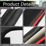Copri cintura di sicurezza per auto Protezione per spalla del sedile automatico in pelle in fibra di carbonio, Black, Red, Wine Red, Crown Black, Crown Red, Crown Wine Red