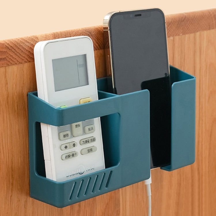 Scatola di immagazzinaggio a parete con doppia griglia, telecomando, organizer per articoli vari, supporto di ricarica per telefono cellulare, Double Red, Double Yellow, Double Blue