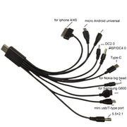 Cavo di ricarica USB multifunzione 10 in 1 per IPhone / PSP / Fotocamera / Nokia / HTC / LG / Samsung, 10 In 1