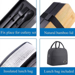 Contenitore per alimenti in plastica per microonde con scomparto portatile a doppio strato isolato da 1200 ml, Without  Insulation Bag Black, Without Insulation Bag White, With Insulation Bag Black, With Insulation Bag White