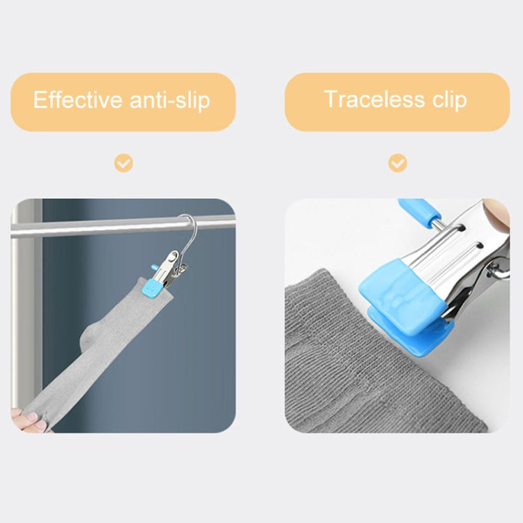 Clip piatta in acciaio inossidabile da 5 pezzi/pacco con gancio antigraffio porta-asciugatrice