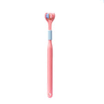 YALINA Spazzolino a tre lati Capelli morbidi Spazzolino a forma di V a 360 gradi, 418 Adult Black, 418 Adult Pink, 418 Adult Purple, A22 Kids Pink, A22 Kids Yellow, A22 Kids Blue
