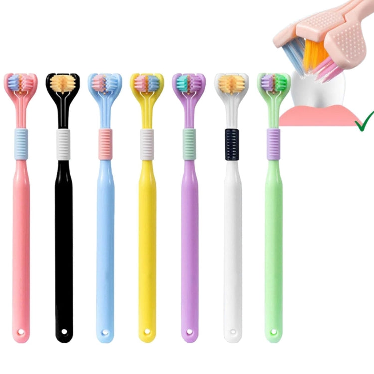 YALINA Spazzolino a tre lati Capelli morbidi Spazzolino a forma di V a 360 gradi, 418 Adult Black, 418 Adult Pink, 418 Adult Purple, A22 Kids Pink, A22 Kids Yellow, A22 Kids Blue
