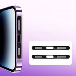2 pz/set Per IPhone 12/13/14/15 Serie Altoparlante Placcatura In Metallo a Prova di Polvere Maglia Porta di Ricarica Pellicola Protettiva antipolvere adesivo