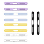 2 pz/set Per IPhone 12/13/14/15 Serie Altoparlante Placcatura In Metallo a Prova di Polvere Maglia Porta di Ricarica Pellicola Protettiva antipolvere adesivo