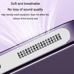 2 pz/set Per IPhone 12/13/14/15 Serie Altoparlante Placcatura In Metallo a Prova di Polvere Maglia Porta di Ricarica Pellicola Protettiva antipolvere adesivo