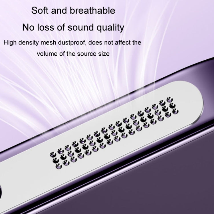 2 pz/set Per IPhone 12/13/14/15 Serie Altoparlante Placcatura In Metallo a Prova di Polvere Maglia Porta di Ricarica Pellicola Protettiva antipolvere adesivo