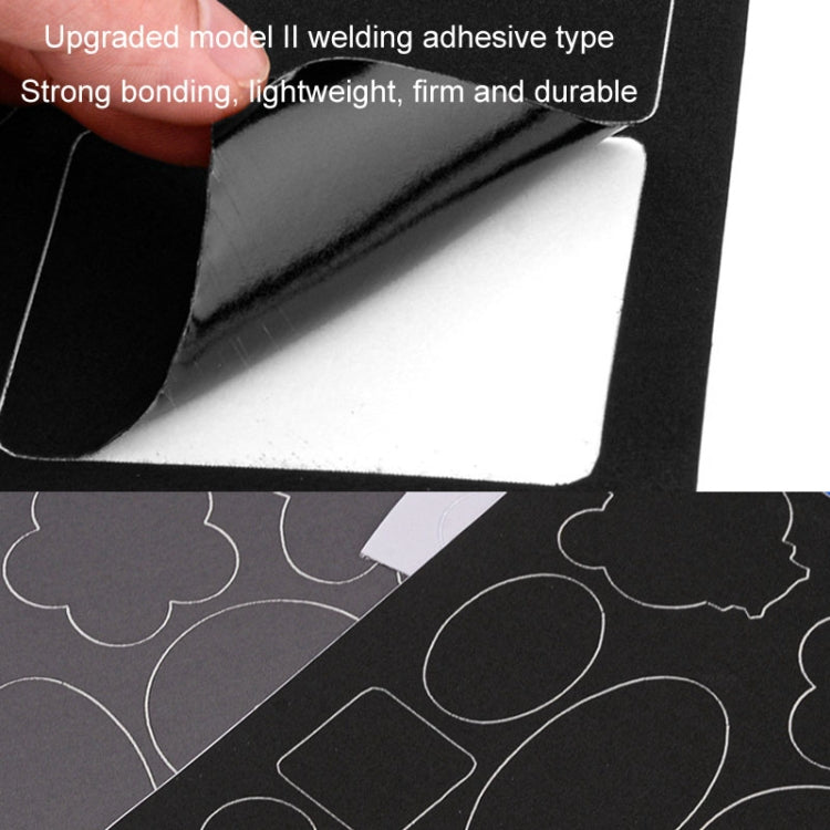 Adesivi toppe autoadesive per piumini Adesivi in tessuto di nylon Decalcomanie per fori di riparazione di vestiti senza cuciture, C Model, C Model Glossy, D Model No. 1, D Model No. 2, D Model No. 3, D Model No. 4, Whole Sheet, Whole Sheet Glossy