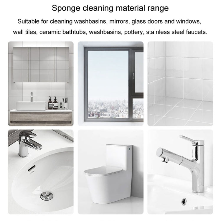 Strumento per la pulizia disincrostante del rubinetto della spugna per la rimozione delle macchie dello specchio di vetro del bagno, Yellow, Pink