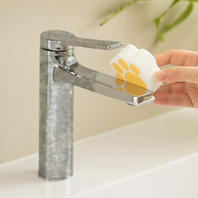 Strumento per la pulizia disincrostante del rubinetto della spugna per la rimozione delle macchie dello specchio di vetro del bagno, Yellow, Pink