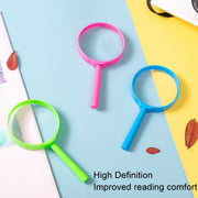 Lente d'ingrandimento colorata per bambini, 4 pezzi, da 60 mm, in plastica portatile, consegna casuale a colori, 60mm 5X