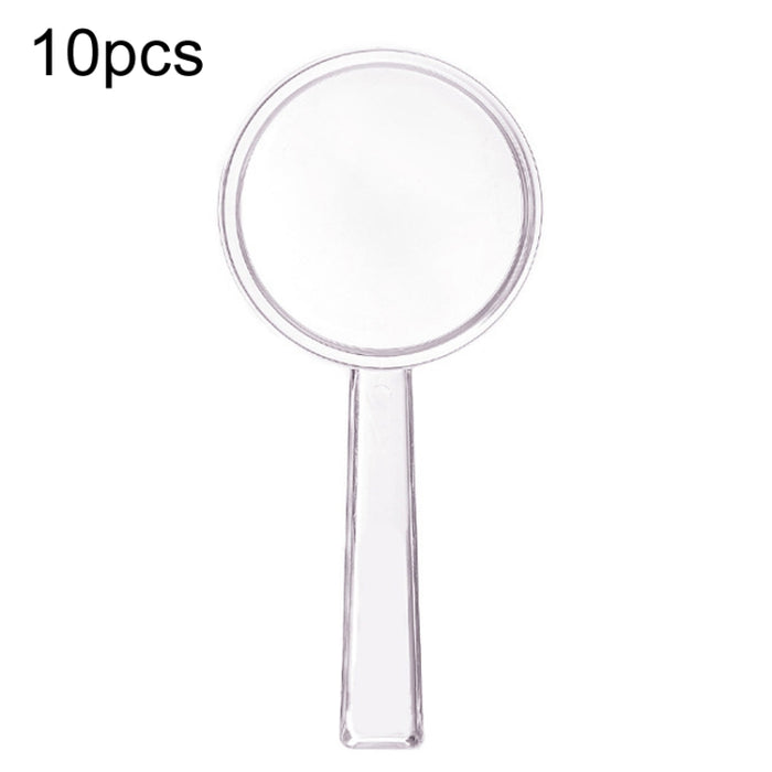 Lente d'ingrandimento per bambini HD portatile integrata trasparente in plastica da 10 pezzi 3X, 40mm, 28mm