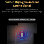 Adattatore USB COMFAST CF-943AX WiFi6 AX900 Scheda di rete wireless Bluetooth 5.3 2.4G/5.8G, CF-943AX