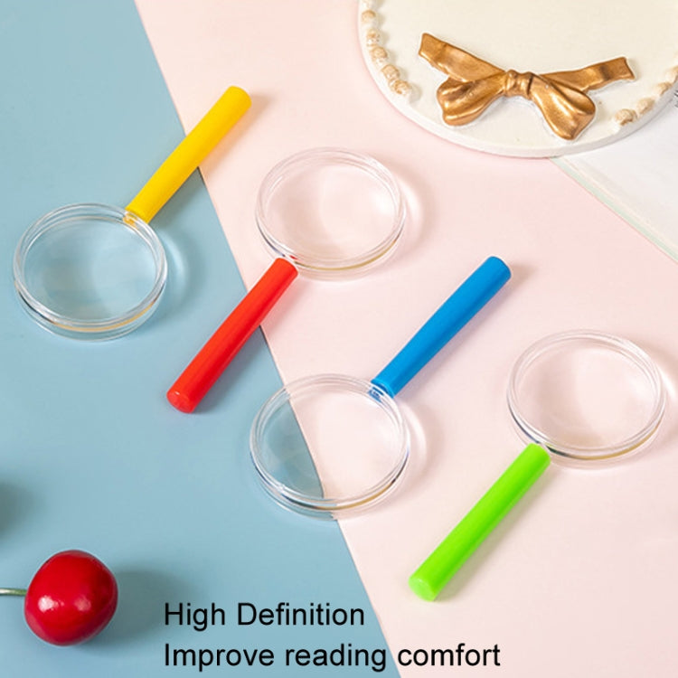 Set 4 Lenti d'Ingrandimento 3X 40mm con Manico Colorato