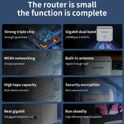COMFAST CF-WR651AC AC1200 Router wireless mesh Amplificatore ripetitore Wi-Fi 2.4G e 5G, CF-WR651AC
