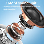 Cuffie wireless Bluetooth V5.4 con microfono e ricarica Type-C