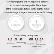 Caricabatterie universale per batteria a bottone LIR2032/2450 da 4,2 V, RSC-X2-2 White, RSC-X2-2 Black