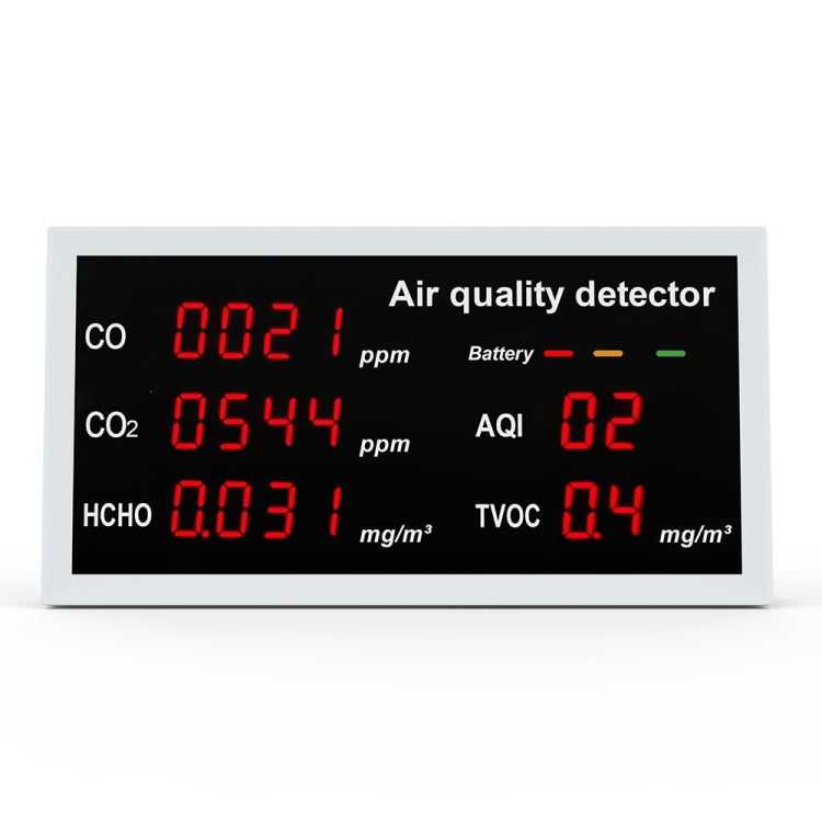Rilevatore di formaldeide TVOC portatile per interni domestici 5 in 1, 5-in-1(White), 5-in-1(Light Gray)