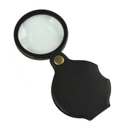 Lente d'ingrandimento tascabile con custodia in pelle pieghevole 10X, 50mm, 60mm