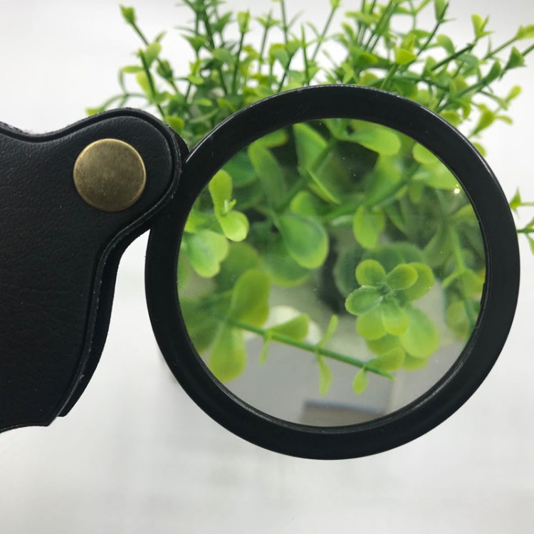 Lente d'ingrandimento tascabile 10X con custodia in pelle PU