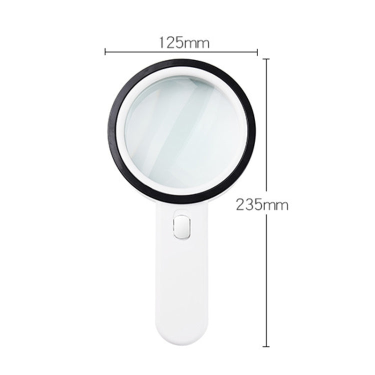 Lente d'ingrandimento 30X con luce LED viola 125mm