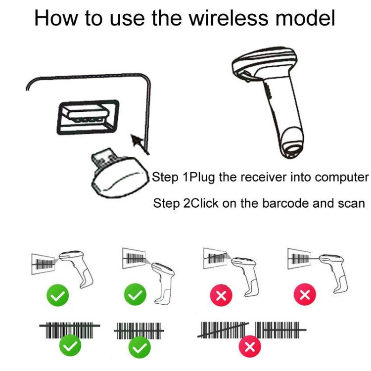 NETUM Scanner portatile a luce rossa wired e wireless