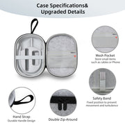 JYS-APP001 Borsa portatile antigraffio per occhiali VR per custodia per cuffie Apple Vision Pro, Gray Linen, Gray Felt