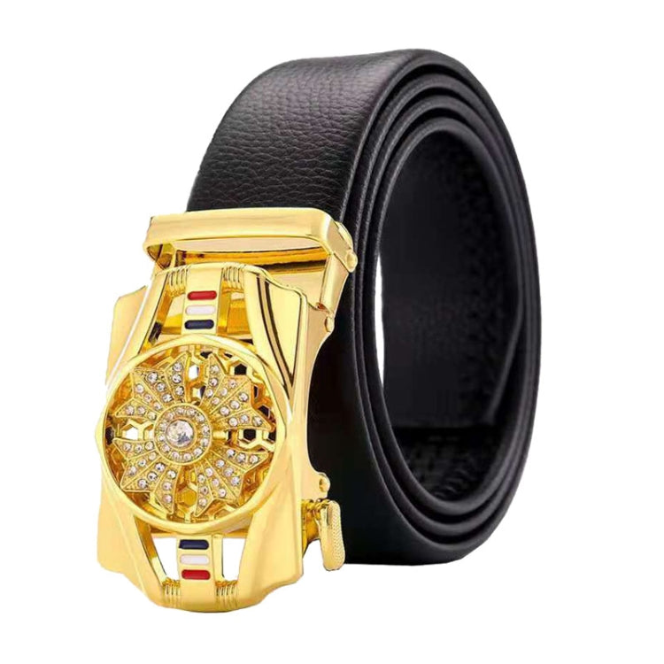 Cintura da uomo con fibbia automatica con bordo avvolto resistente ai graffi Dandali. Cintura casual da uomo, 120cm