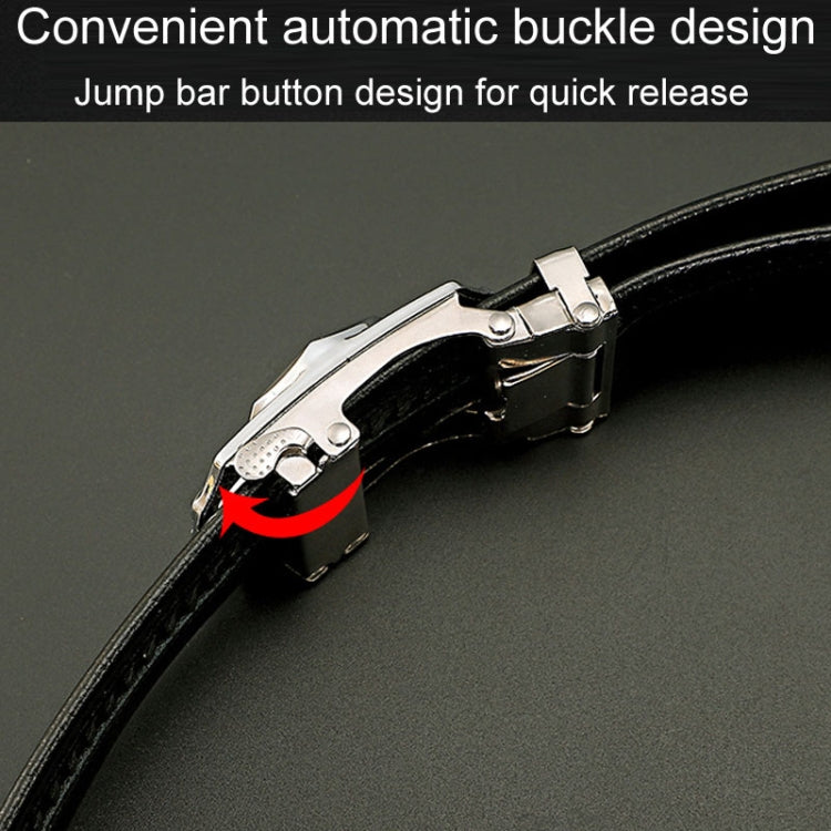 Cintura da uomo con fibbia automatica con bordo avvolto resistente ai graffi Dandali. Cintura casual da uomo, 120cm