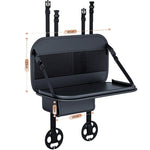 Borsa portaoggetti pieghevole di grande capacità per lo schienale del sedile posteriore dell'auto., Black