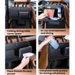 Borsa portaoggetti pieghevole di grande capacità per lo schienale del sedile posteriore dell'auto., Black