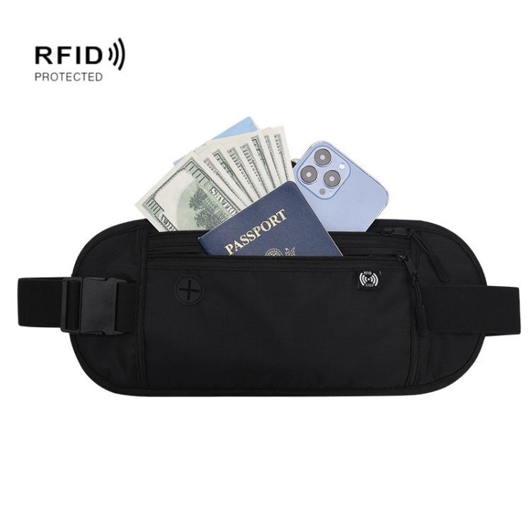 Borsa per organizer per documenti da viaggio con spazzola antifurto, invisibile, impermeabile, per cellulare, per passaporto
