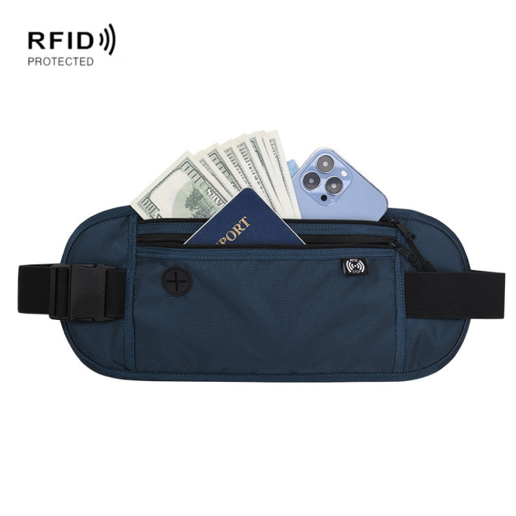 Borsa per organizer per documenti da viaggio con spazzola antifurto, invisibile, impermeabile, per cellulare, per passaporto