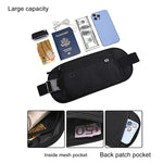 Borsa per organizer per documenti da viaggio con spazzola antifurto, invisibile, impermeabile, per cellulare, per passaporto