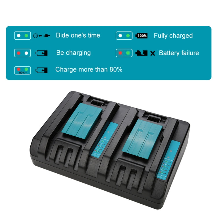 Per caricabatterie doppio batteria al litio Makita DC18RC 14.4-18V, US Plug, UK Plug, EU Plug, AU Plug