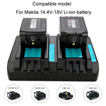 Per caricabatterie doppio batteria al litio Makita DC18RC 14.4-18V, US Plug, UK Plug, EU Plug, AU Plug