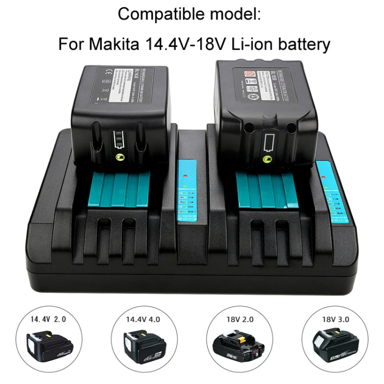 Per caricabatterie doppio batteria al litio Makita DC18RC 14.4-18V, US Plug, UK Plug, EU Plug, AU Plug