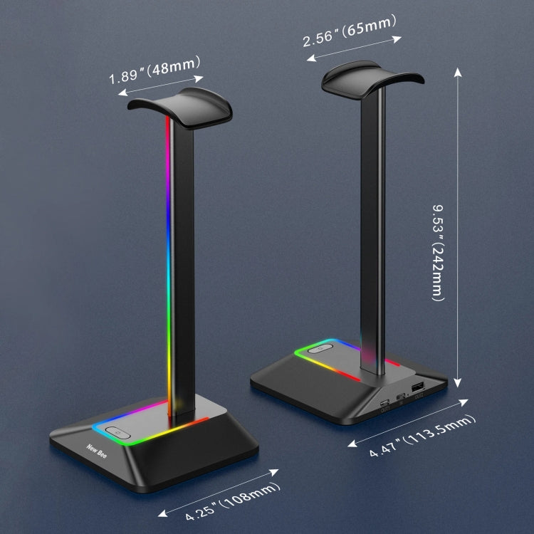Supporto per cuffie HUB doppia uscita New Bee Z8 Z9
